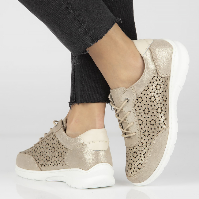 Leather sneakers Filippo DP4519/23 GO gold