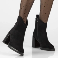 Botki na obcasie Filippo DBT6610/24 BK czarne