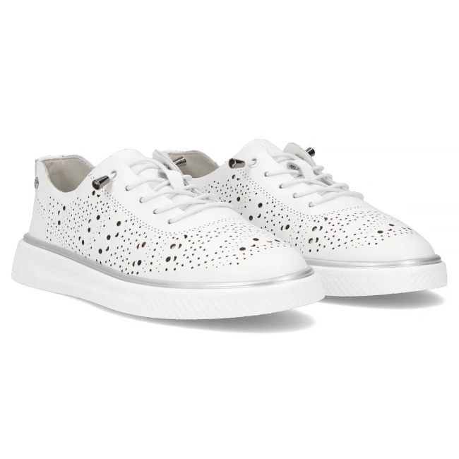 Leather shoes Filippo DP6715/25 WH white