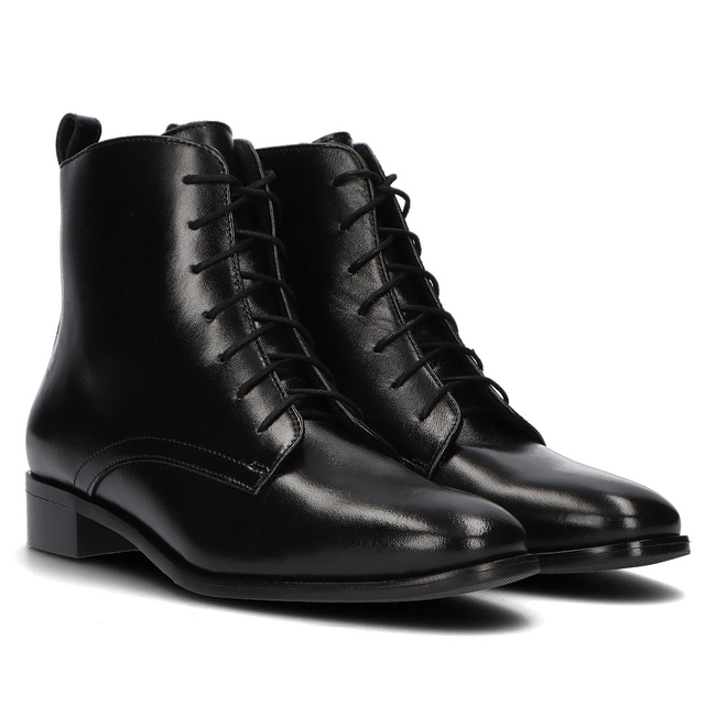 Leather ankle boots Sagan 4672 black
