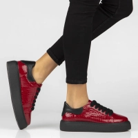 Skórzane sneakersy Filippo DP6119/26 RD CR czerwone