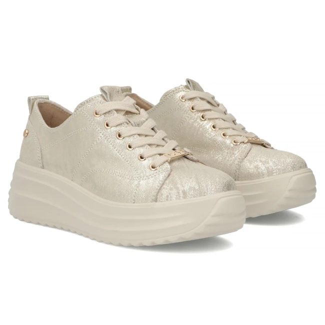 Leather sneakers Filippo DP6795/26 GO gold