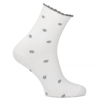 Women's Socks white flowers LM18-379