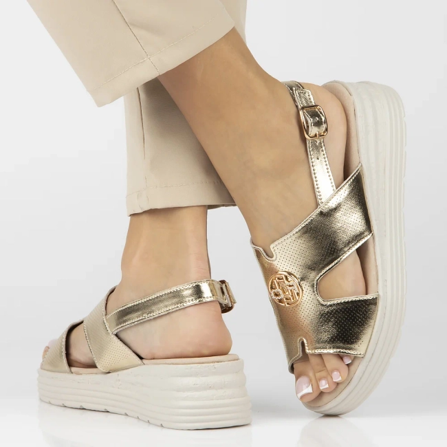 Leather sandals Filippo DS6712/25 GO gold