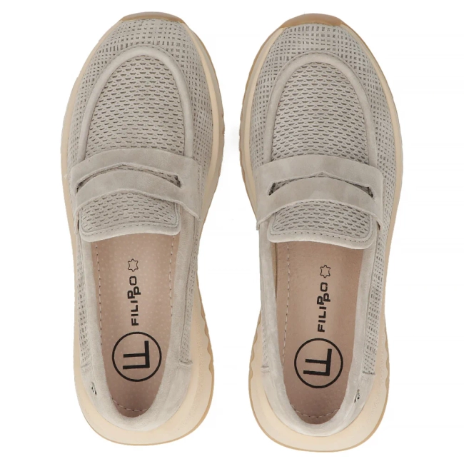 Leather shoes Filippo DP6748/25 BE beige