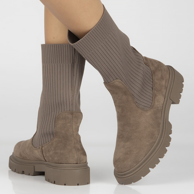 Botki na platformie Filippo DBT4228/22 TP taupe