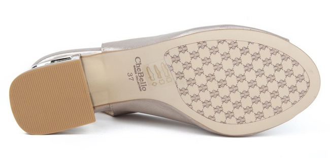 Sandały CheBello 2291-046-000-PSK-S22 Złoty