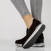 Leather sneakers Filippo DP1512/21 Bk black