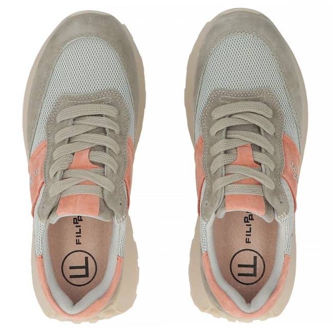Leather sneakers Filippo DP7561/26 BL OR grey