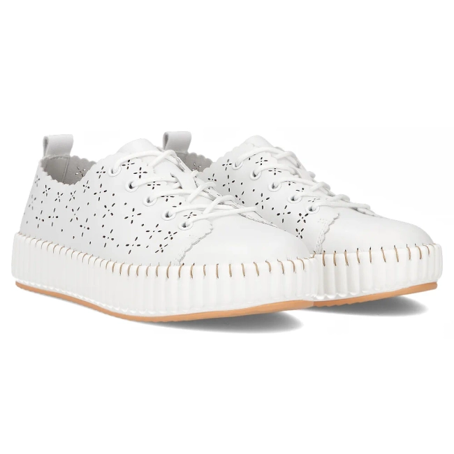 Leather shoes Filippo DP6761/25 WH white