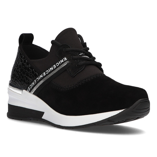 Leather sneakers Filippo DP1388/21 BK black