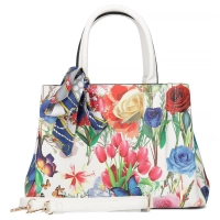 Biała torebka floral elegance