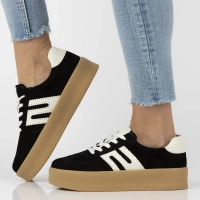 Leather sneakers Filippo DP6994/25 BK black