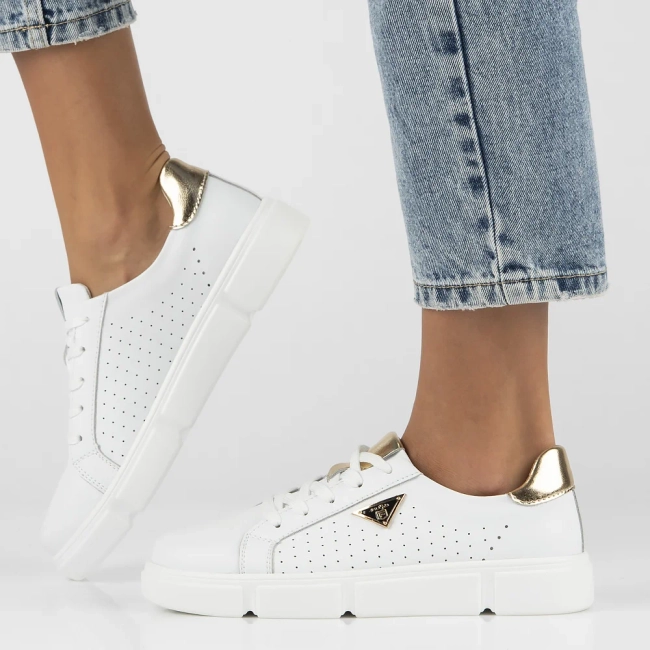 Leather shoes Filippo DP4529/24 WH white