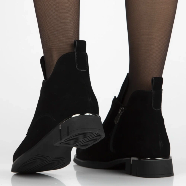 Leather ankle boots Filippo DBT7244/25 BK black