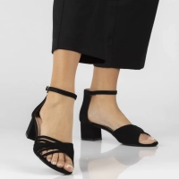 Sandały na obcasie Filippo DS7895/26 BK czarne