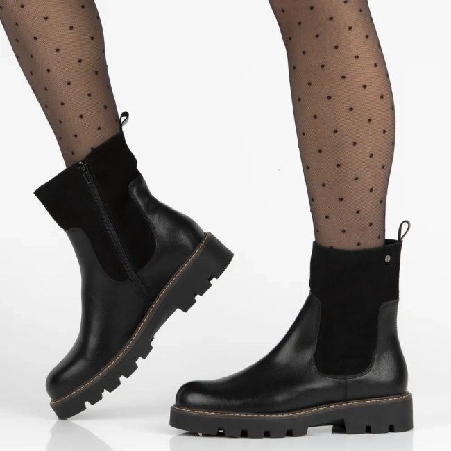 Leather ankle boots Filippo DBT7260/25 BK black