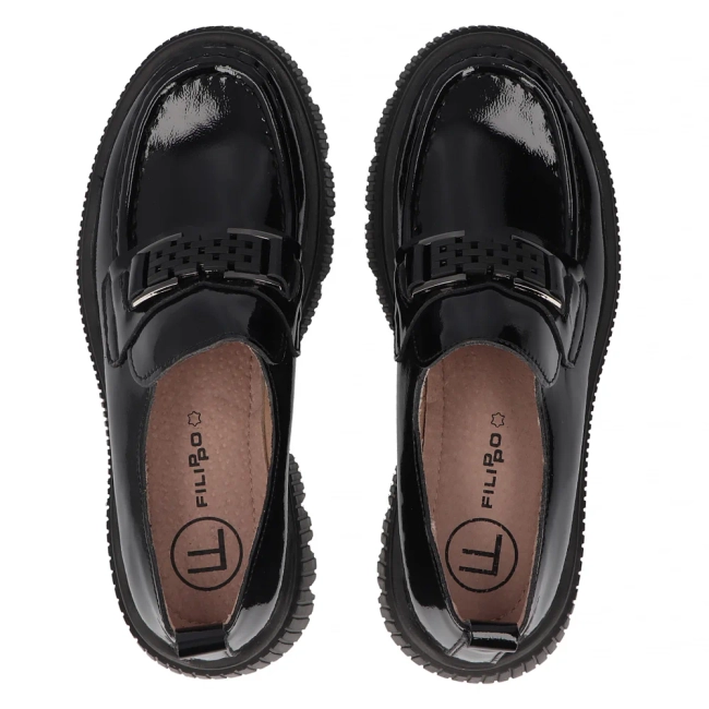 Leather shoes Filippo DP7172/25 BK black