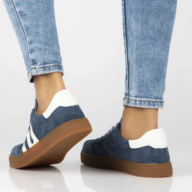 Leather sneakers Filippo DP6742/25 BL blue