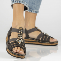 Sandals Rieker 62949-45 grey
