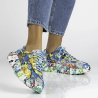Skórzane sneakersy Laura Vita sofiao 01 niebieskie