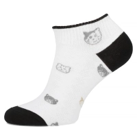 Women's Socks L604-7 black heel cats