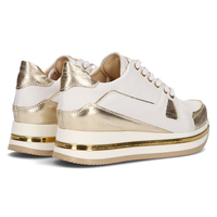 Leather sneakers Filippo 092 white and gold