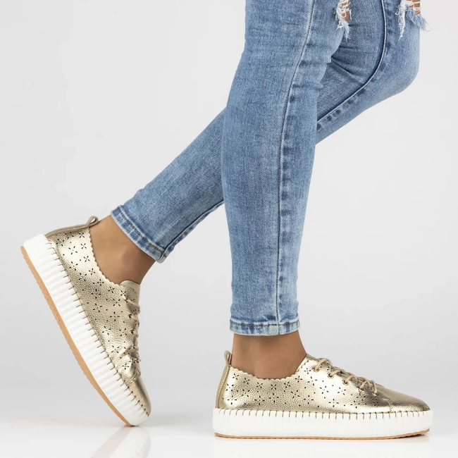 Leather shoes Filippo DP6761/25 GO gold