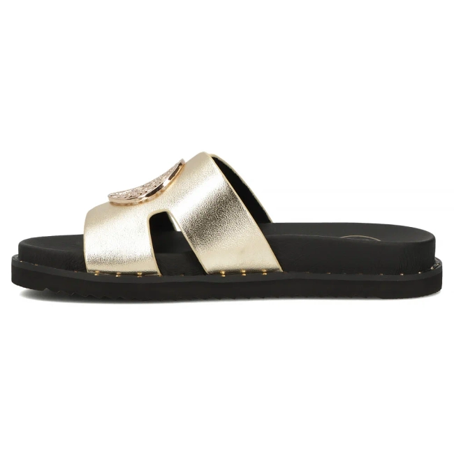 Leather flip-flops Filippo DK7050/25 GO gold