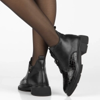 Leather ankle boots Filippo DBT7430/25 BK black