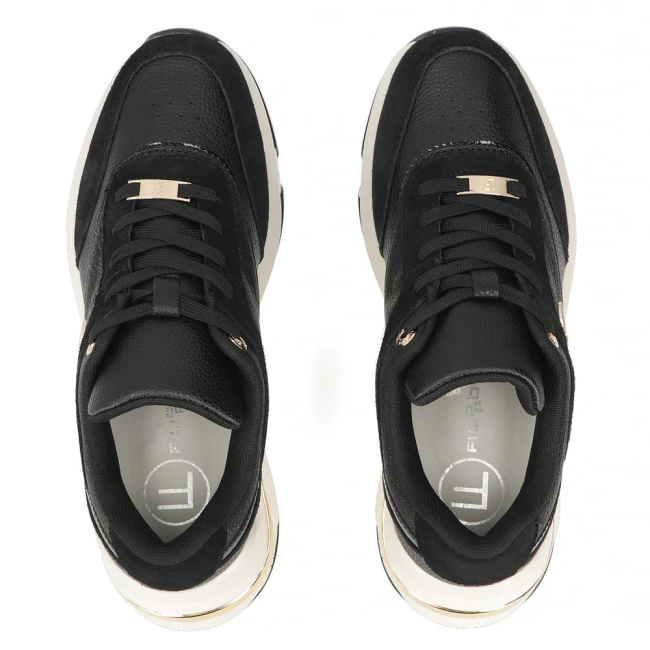 Skórzane sneakersy Filippo DP7766/26 BK czarne