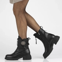 Leather ankle boots Filippo DBT6558/24 BK black