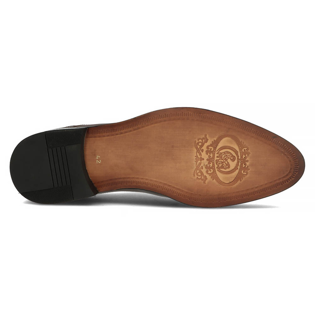 Skórzane półbuty Filippo 508 brązowe COFFE