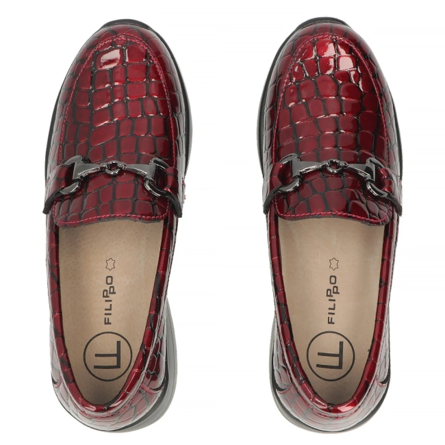 Leather shoes Filippo DP8101/26 RD red