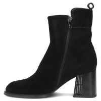 Skórzane botki na obcasie Filippo DBT8191/26 BK czarne