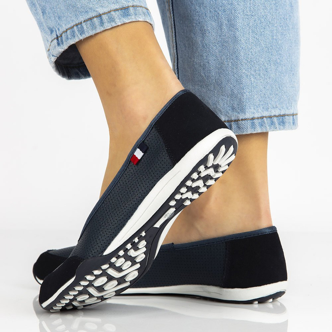 Leather shoes Filippo DP142/21 NV navy blue