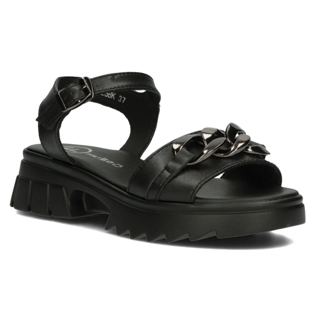 Leather sandals Filippo DS4614/24 BK black
