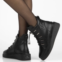 Leather ankle boots Filippo DBT7416/25 BK black