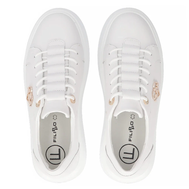 Leather sneakers Filippo DP6058/25 WH H white