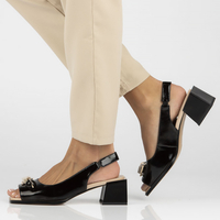 Leather sandals Filippo DS4418/23 BK black