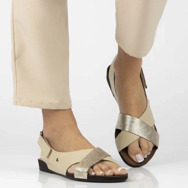 Leather sandals Filippo 40141 beige