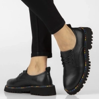 Skórzane półbuty Filippo DP8341/26 BK czarne
