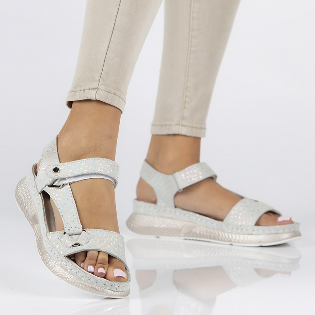 Leather sandals Filippo DS3517/22 SI silver