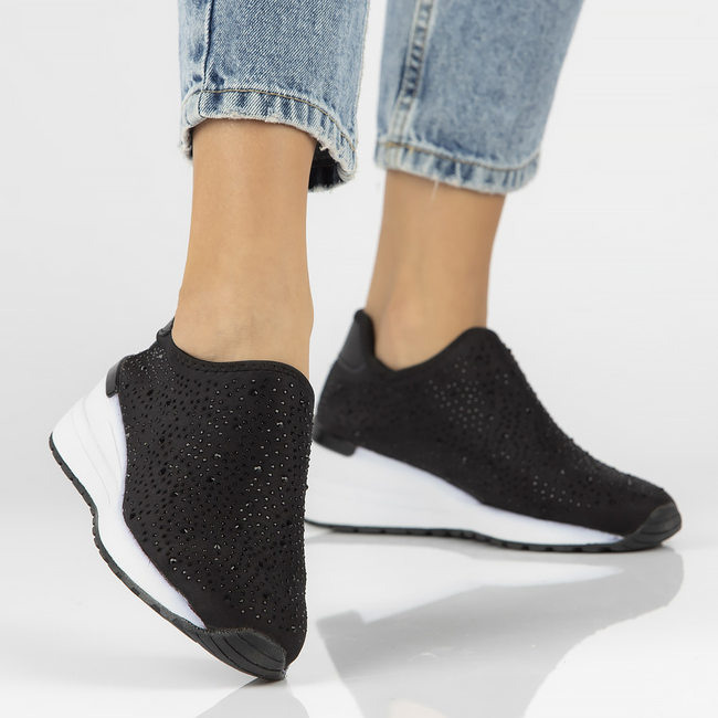 Leather sneakers Filippo DP2001/21 BK black