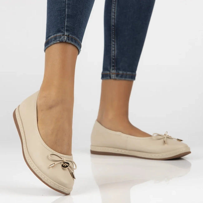 Leather ballerinas Filippo DP6856/25 BE beige