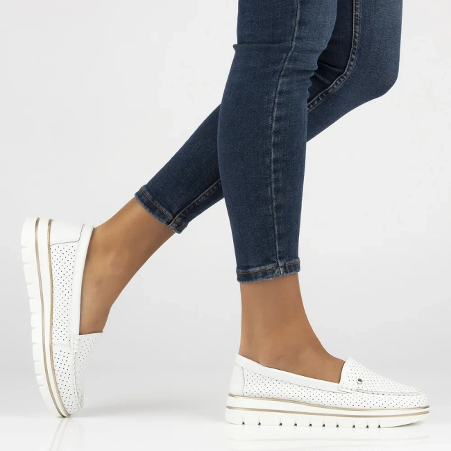 Leather loafers Filippo DP7006/25 WH white