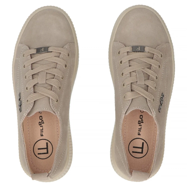 Leather sneakers Filippo DP6122/26 TP taupe