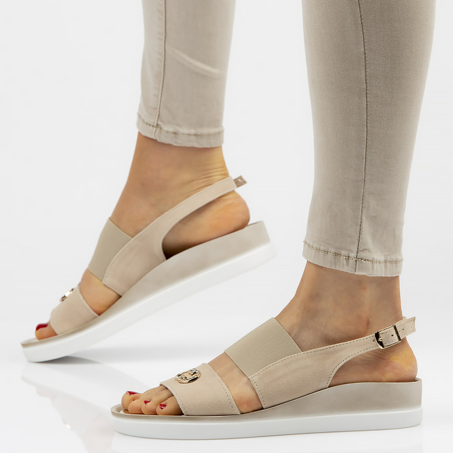 Leather sandals Filippo 179 beige