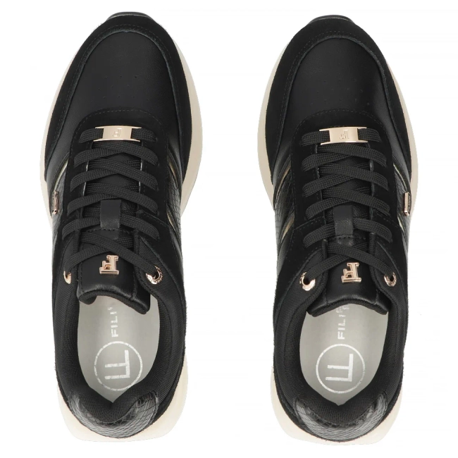 Skórzane sneakersy Filippo DP7772/26 BK czarne
