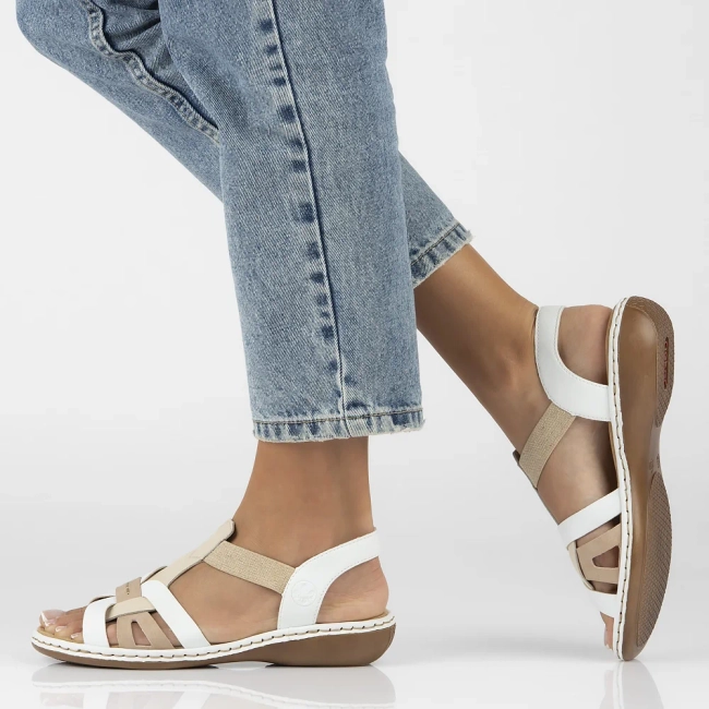 Sandals Rieker 65918-81 white